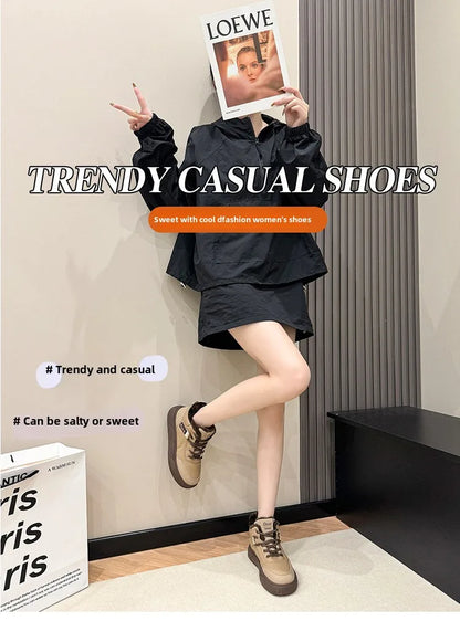 Stivali da neve da donna Scarpe in cotone ispessito in pile Inverno Nuove scarpe calde e versatili con la suola spessa Stivali da neve alla moda resistenti al freddo