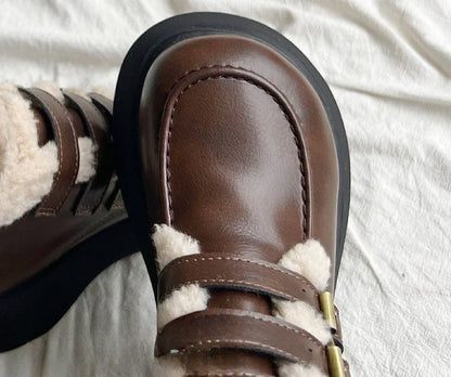Stivali da neve da donna imbottiti con lacci eleganti con tacco medio Scarpe da donna con lacci Y2k Peluche protettivo Comodo di alta qualità 39