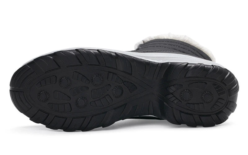 Stivali da neve Stivali con plateau da donna Scarpe invernali da donna antiscivolo Stivaletti caldi in pelliccia per donna Zeppe Stivali alti alla coscia impermeabili