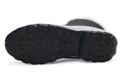 Stivali da neve Stivali con plateau da donna Scarpe invernali da donna antiscivolo Stivaletti caldi in pelliccia per donna Zeppe Stivali alti alla coscia impermeabili