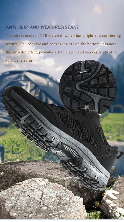 Scarpe da ginnastica da uomo Stivali da trekking eleganti con fibbia rotante Tinta unita Scarpe sportive comode antiscivolo Scarpe da uomo taglie forti in pelle