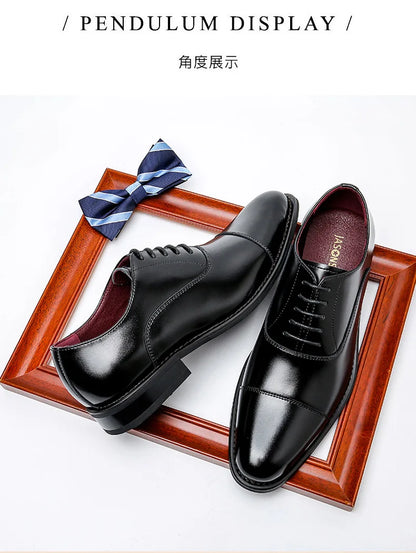 Scarpe eleganti da uomo in vera pelle Scarpe formali da uomo d'affari sociali Derby da matrimonio per uomo Mocassini Oxford italiani di lusso Scarpe eleganti da uomo