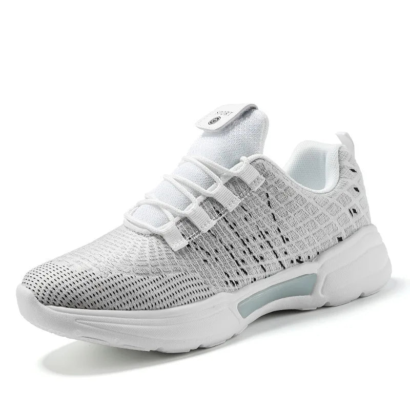 Scarpe da uomo moda LED sneakers illuminate ricarica USB fibra ottica tessuto suola elastica scarpe casual lampeggianti luminose luminose