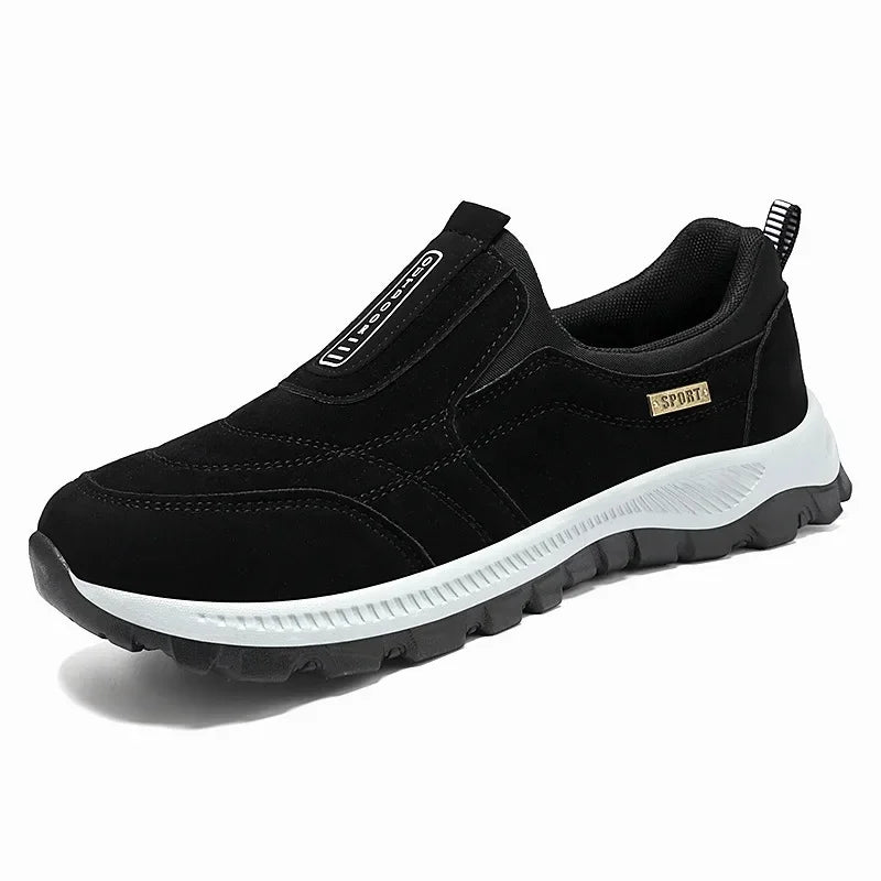 Scarpe sportive da esterno da uomo alla moda Scarpe da ginnastica casual stile coppia facili da indossare Punta tonda Fondo in PVC in pelle sintetica