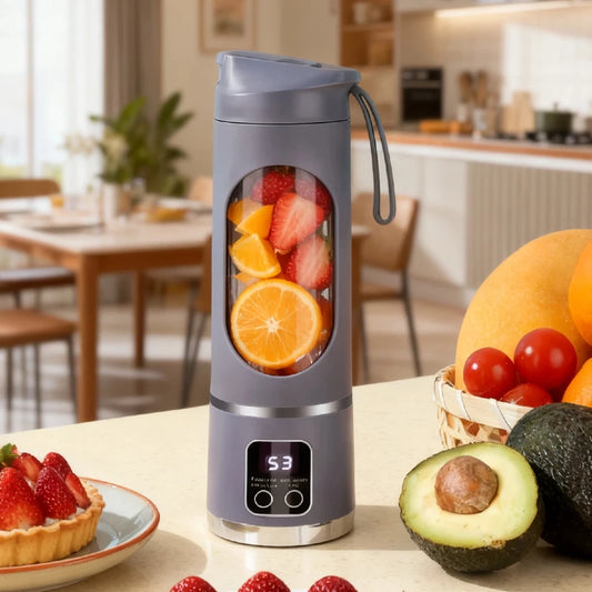 Spremiagrumi portatile per uso domestico, con ricarica wireless, piccolo spremiagrumi per frutta, cubetti di ghiaccio, verdure, frullati salutari, spremiagrumi freschi