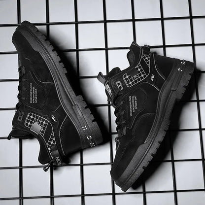 Scarpe Casual in pelle da uomo primavera traspirante spessore scarpe sportive studente moda High Top Skateboard scarpa stivaletto