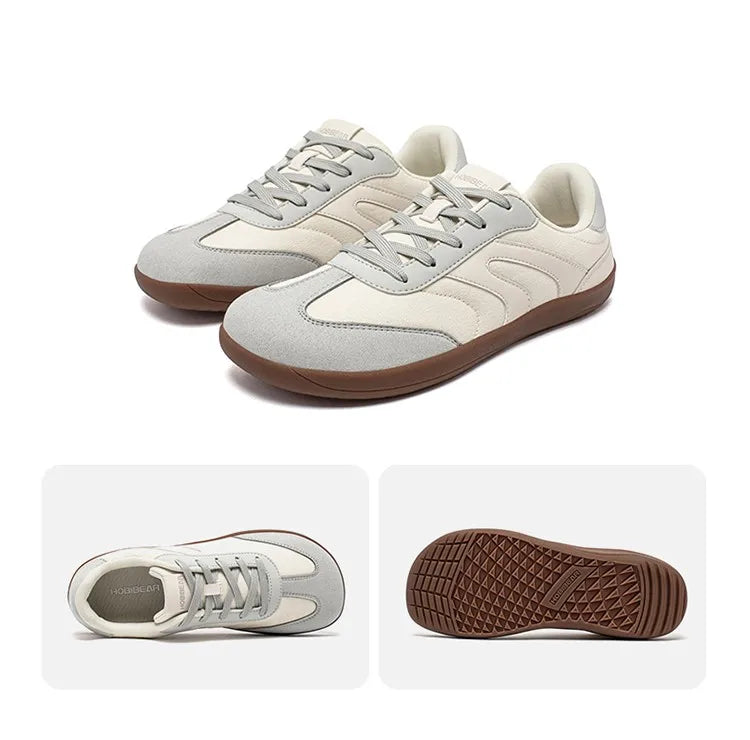 HOBIBEAR Sneakers unisex a piedi nudi Donna Uomo Punta larga Minimalista Zero Drop Scarpe Sneaker casual con lacci antiscivolo