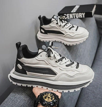 2025 Scarpe da ginnastica casual da uomo Scarpe con plateau traspiranti che aumentano l'altezza Nuove scarpe da corsa antiscivolo con suola morbida Scarpe da papà alla moda