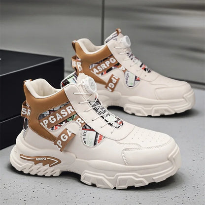 Nuove scarpe da skateboard da uomo Scarpe da ginnastica con piattaforma da viaggio Comode scarpe stringate alla moda Casual 2025 Nuovo autunno Aumento di altezza all'aperto No