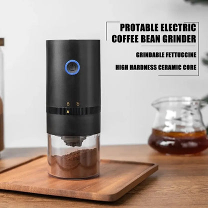 Macinacaffè elettrico con display a LED, polverizzatore per vernice da forno, macina pepe nero, macchina automatica portatile ricaricabile