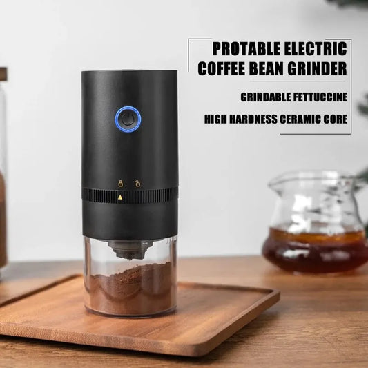 Macinacaffè elettrico con display a LED, polverizzatore per vernice da forno, macina pepe nero, macchina automatica portatile ricaricabile