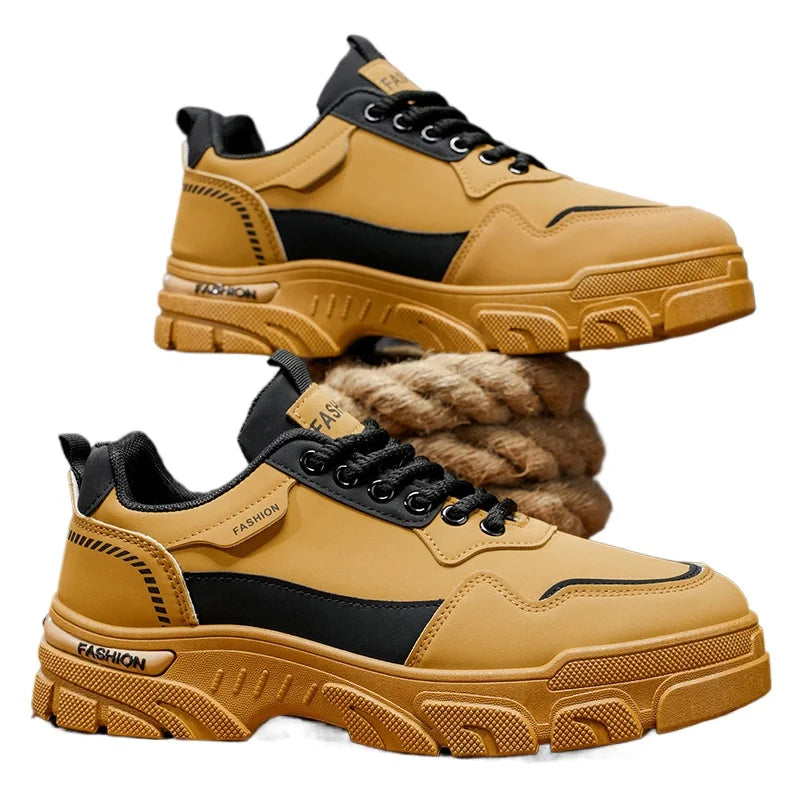 Fipatbu Scarpe sportive casual retrò da uomo in vendita calda Scarpe da ginnastica da esterno di lusso resistenti all'usura in pelle con suola spessa antiscivolo