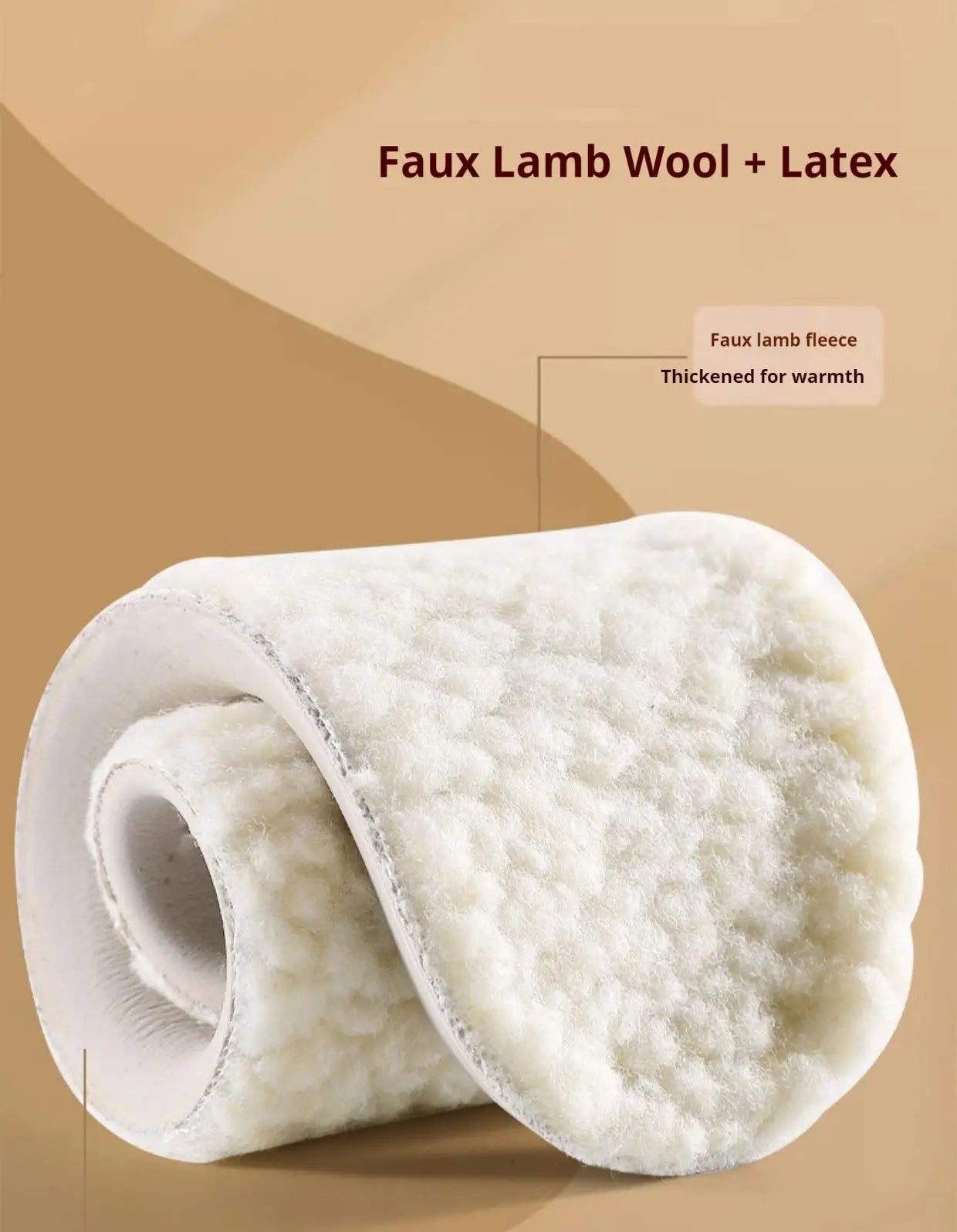 unisex Lattice Lambswool Sottopiede Scarpe di cotone Calore invernale Solette Suola morbida per scarpe Peluche spesso Ammortizzante Rilievi per scarpe 1 paio