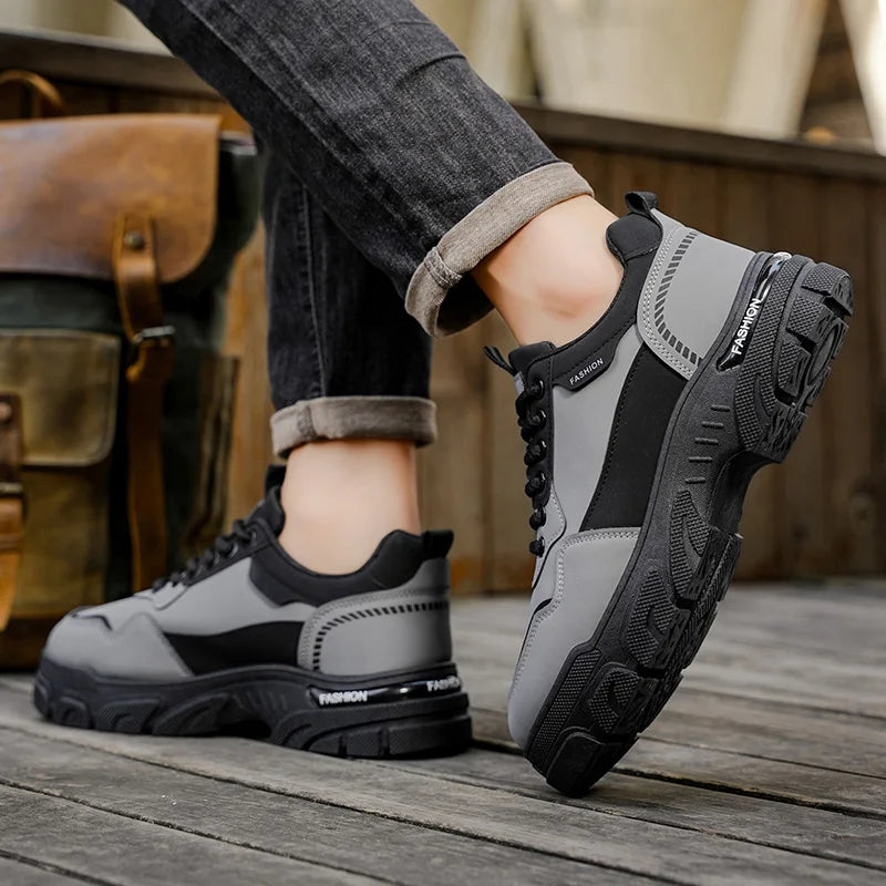 Fipatbu Scarpe sportive casual retrò da uomo in vendita calda Scarpe da ginnastica da esterno di lusso resistenti all'usura in pelle con suola spessa antiscivolo