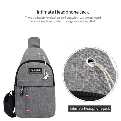 Borsa da uomo alla moda, comoda, casual, impermeabile, con tracolla regolabile, grande capacità, adatta per attività all'aperto