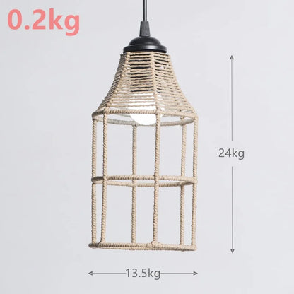 1 paralume intrecciato a mano in rattan, paralume per lampada a sospensione, per bar, hotel, lampada a sospensione per soffitto, per decorazioni di ristoranti e case