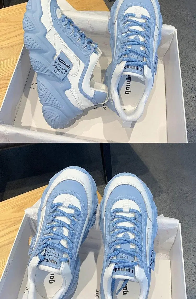 2024 Scarpe da donna Tendenza moda Scarpe da ginnastica casual Donna Comodo fondo morbido Lace Up Scarpe con plateau femminile Zapatos De Mujer