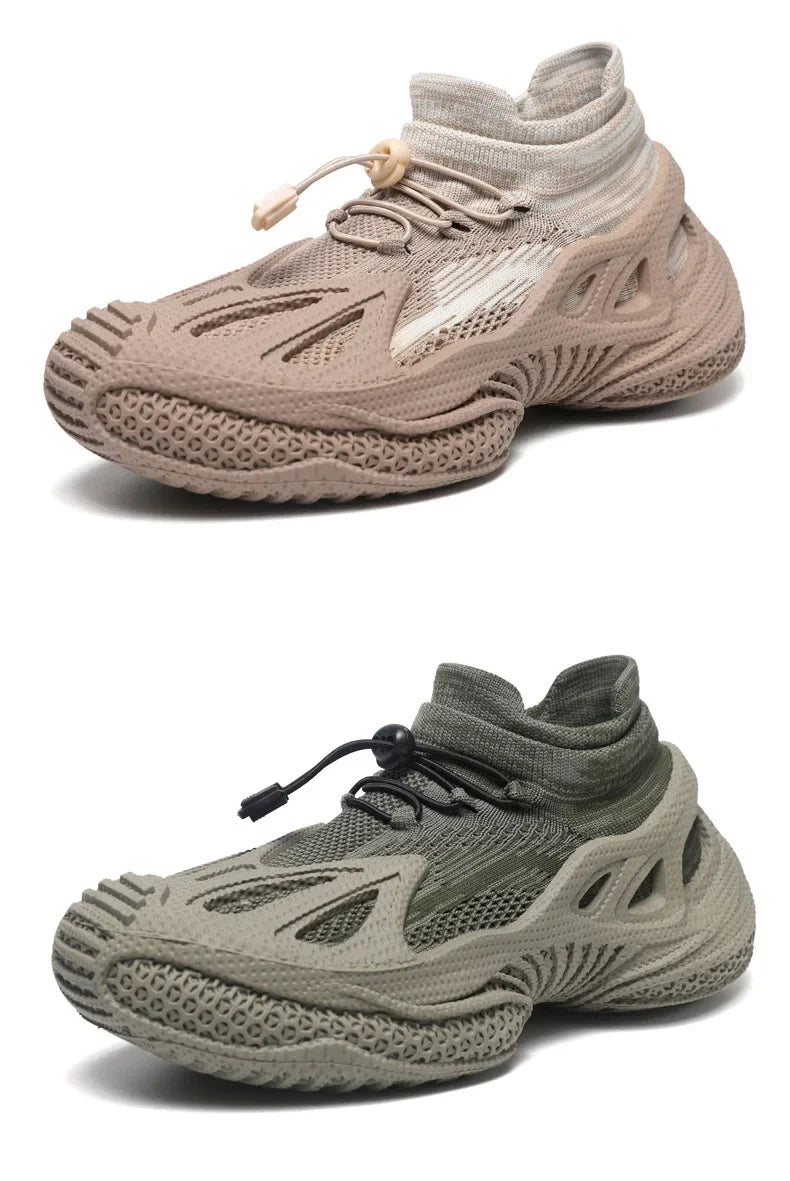 Scarpe da corsa da uomo Tomaia in mesh Traspirante Calzature sportive casual Tendenza estiva Ultraleggero Comodo Slip-on alla caviglia alta