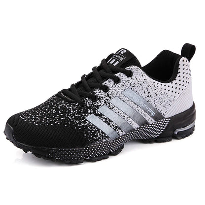 Nuove scarpe sportive casual traspiranti da uomo e da donna con superficie in rete volante, primavera estate, piatte, vulcanizzate, per coppia, taglia grande 48