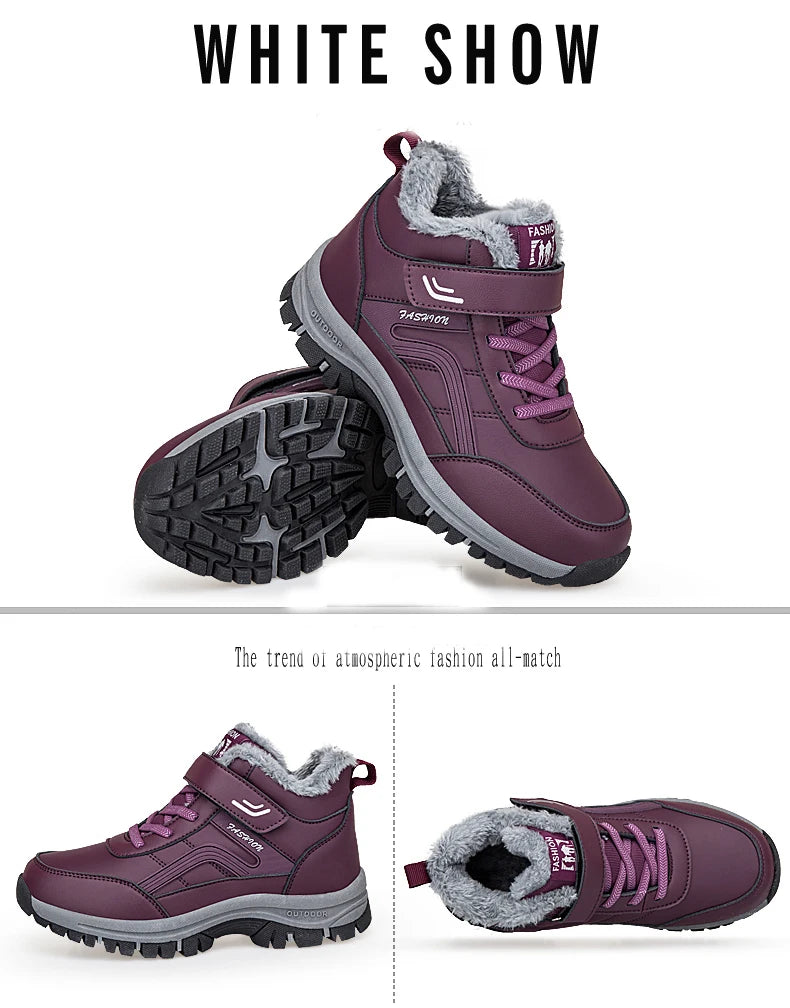 Nuovi stivali invernali impermeabili da donna 2025 Stivali con plateau australiani firmati per stivaletti in pelliccia calda alla caviglia in pelle Stivali di lusso