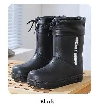 Stivali invernali in cotone EVA ispessito foderato in pile da donna ultraleggeri e impermeabili, scarpe in cotone caldo antifreddo per lavaggio auto