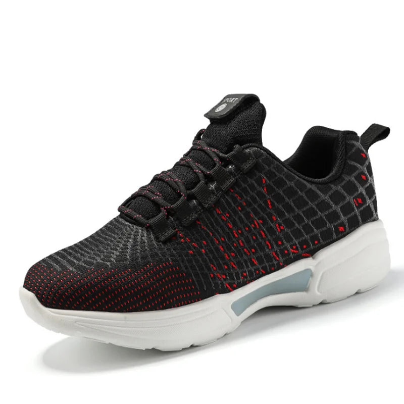 Scarpe da uomo moda LED sneakers illuminate ricarica USB fibra ottica tessuto suola elastica scarpe casual lampeggianti luminose luminose
