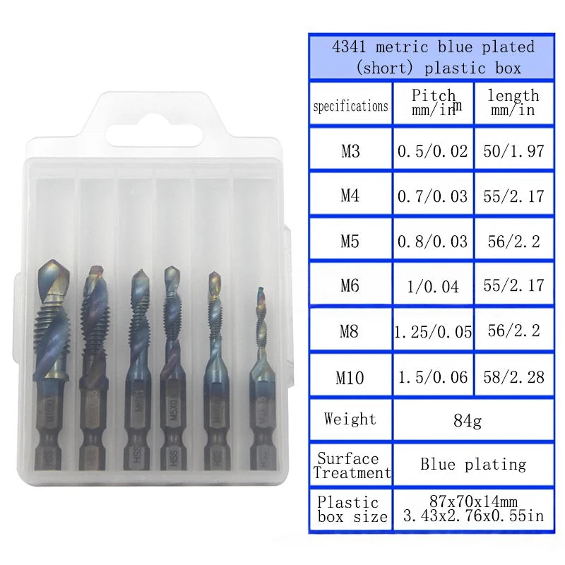 Multi functional HSS drilling tapping integrated spiral tap hand-held electric drill tap tool chamfer machine composite tap