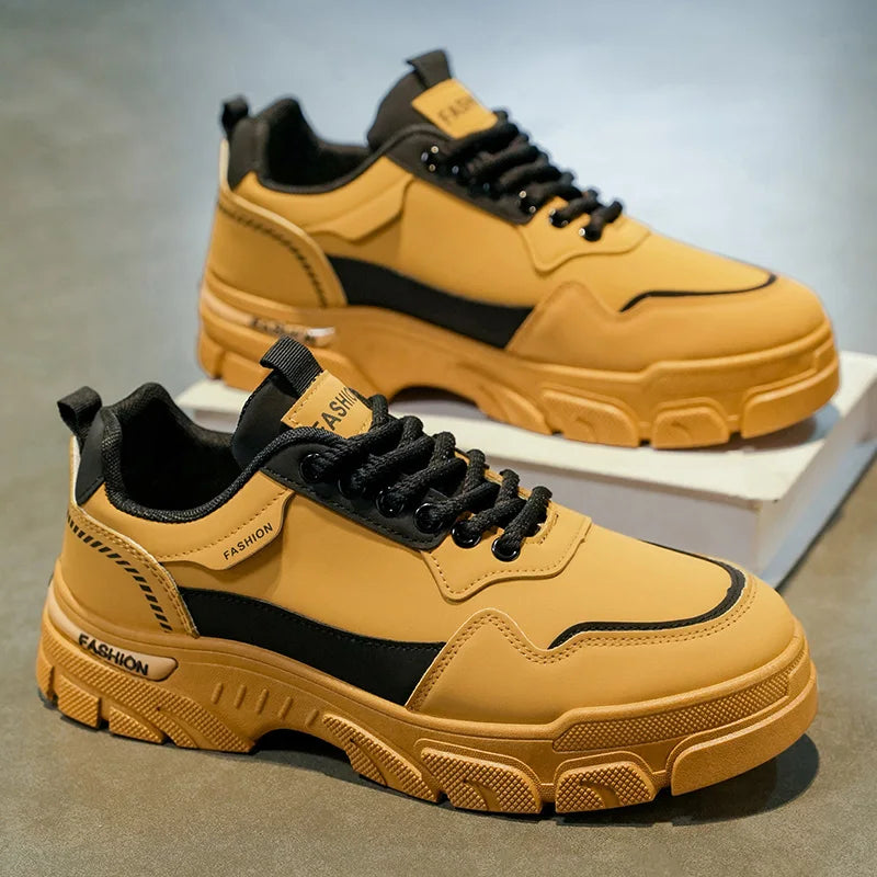 Fipatbu Scarpe sportive casual retrò da uomo in vendita calda Scarpe da ginnastica da esterno di lusso resistenti all'usura in pelle con suola spessa antiscivolo