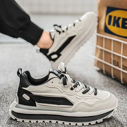 2025 Scarpe da ginnastica casual da uomo Scarpe con plateau traspiranti che aumentano l'altezza Nuove scarpe da corsa antiscivolo con suola morbida Scarpe da papà alla moda