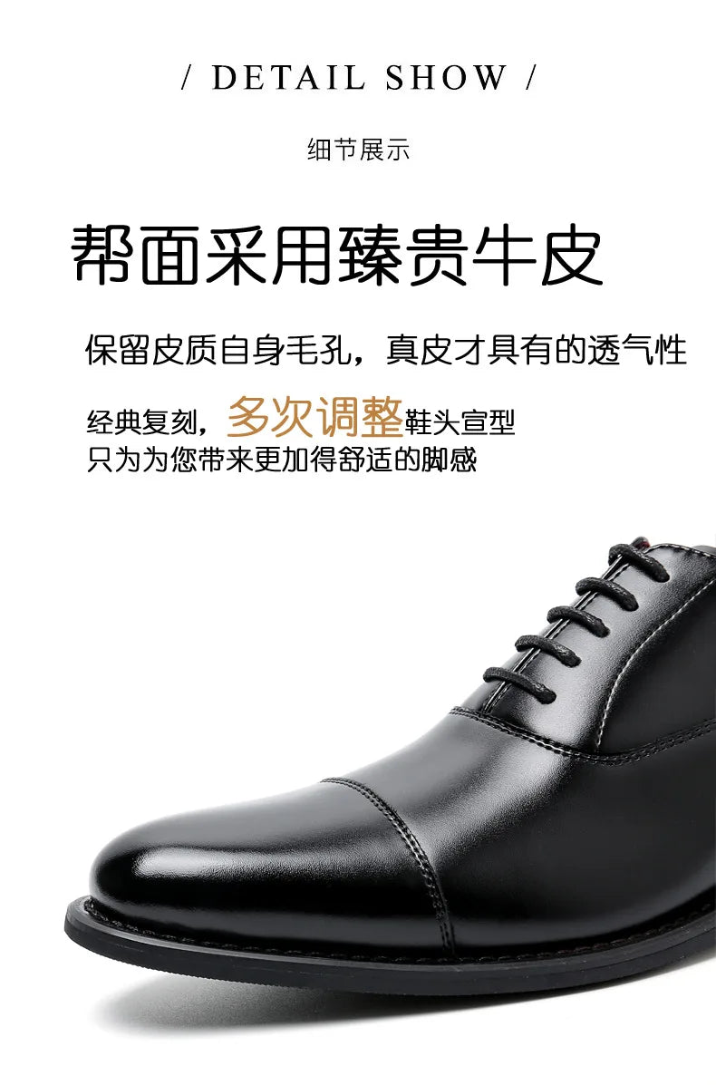 Scarpe eleganti da uomo in vera pelle Scarpe formali da uomo d'affari sociali Derby da matrimonio per uomo Mocassini Oxford italiani di lusso Scarpe eleganti da uomo