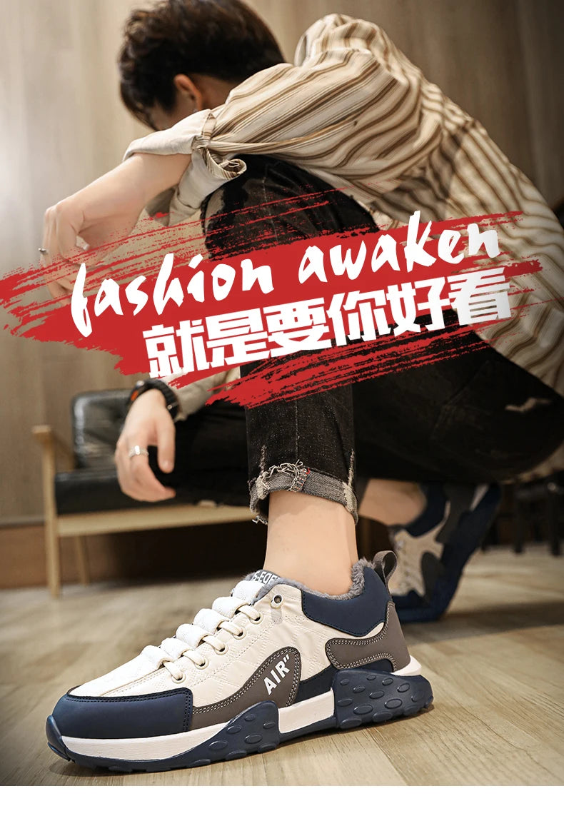 Stivali da uomo 2023 nuove pantofole invernali scarpe da uomo calde scarpe da ginnastica in peluche antiscivolo impermeabili scarpe da tennis maschili stivali da uomo Sneakers invernali