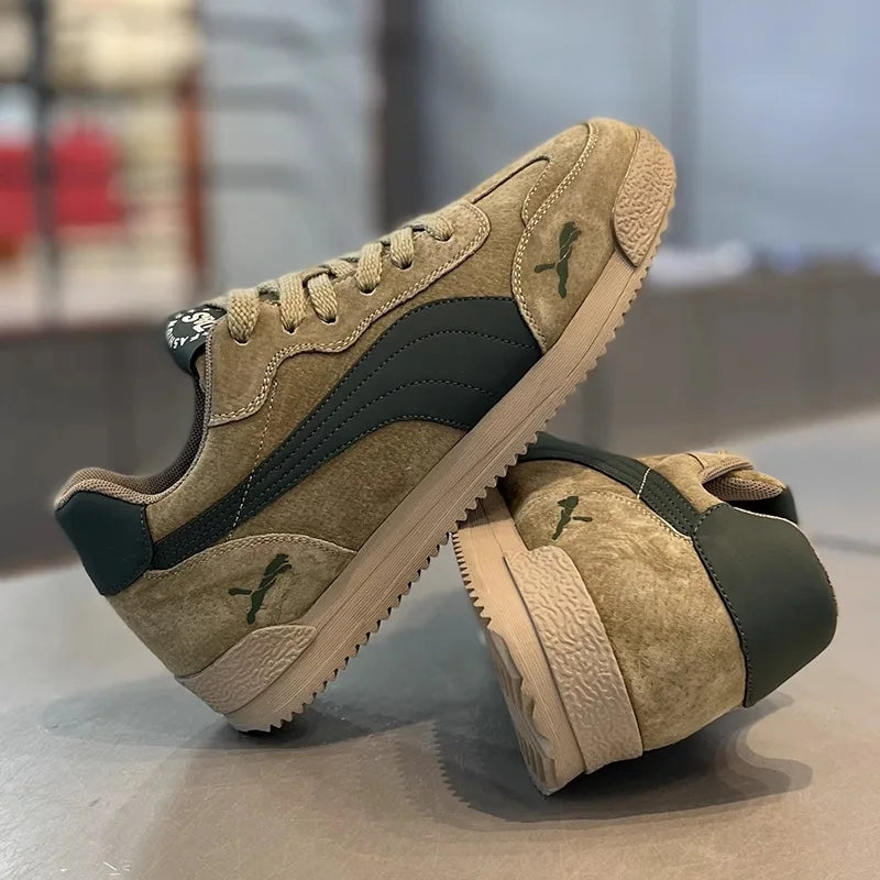 Scarpe da lavoro casual da uomo Autunno Inverno Antiscivolo Leggere Fondo morbido Sport alla moda per il tempo libero Scarpe da tavolo Dequn di marca