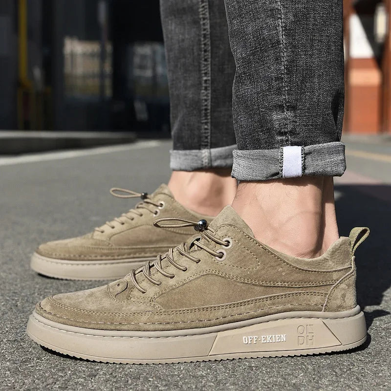 Scarpe da uomo moda Mocassini in vera pelle Traspirante Autunno stringate comode scarpe casual Scarpe da ginnastica da uomo all'aperto