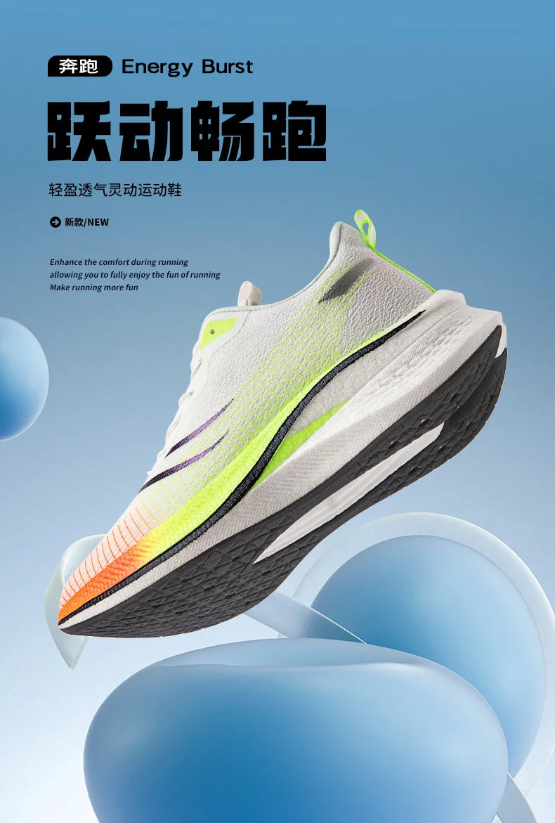 Marathon Carbon Plate Cuscino d'aria Scarpe da corsa sportive da uomo Scarpe da ginnastica antiscivolo comode e leggere da donna