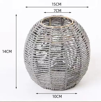 1 paralume intrecciato a mano in rattan, paralume per lampada a sospensione, per bar, hotel, lampada a sospensione per soffitto, per decorazioni di ristoranti e case