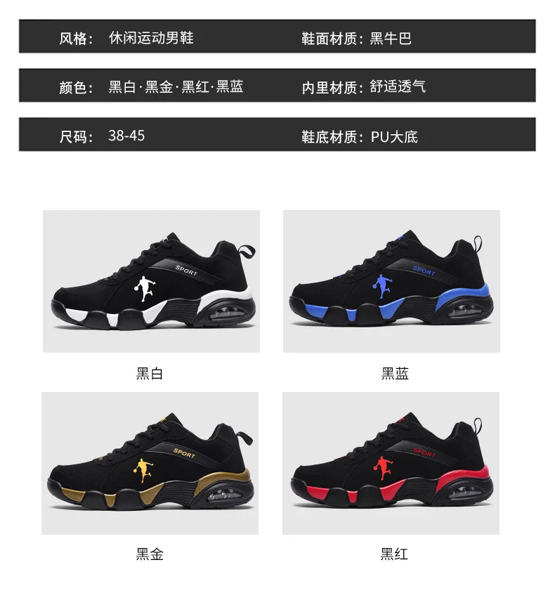 Scarpe da ginnastica casual da uomo all'aperto Walking Sport Scarpe da uomo Linght Traspirante Resistente da tennis Comodo sneaker da tennis di lusso Joan