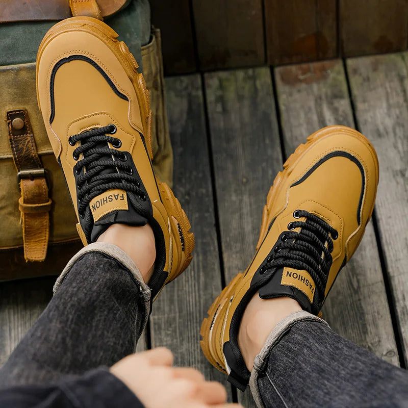 Fipatbu Scarpe sportive casual retrò da uomo in vendita calda Scarpe da ginnastica da esterno di lusso resistenti all'usura in pelle con suola spessa antiscivolo