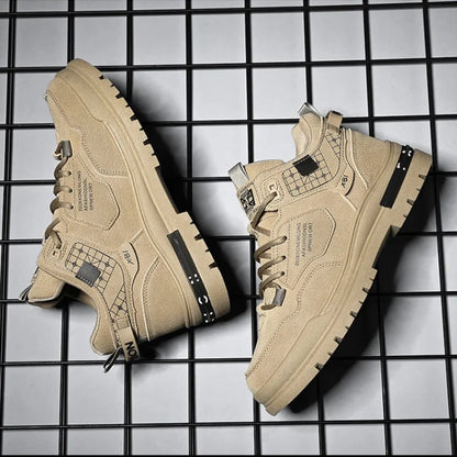 Scarpe Casual in pelle da uomo primavera traspirante spessore scarpe sportive studente moda High Top Skateboard scarpa stivaletto