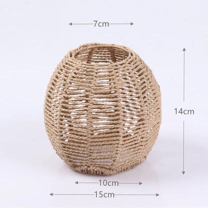 1 paralume intrecciato a mano in rattan, paralume per lampada a sospensione, per bar, hotel, lampada a sospensione per soffitto, per decorazioni di ristoranti e case