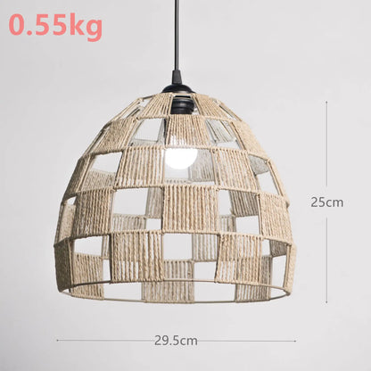 1 paralume intrecciato a mano in rattan, paralume per lampada a sospensione, per bar, hotel, lampada a sospensione per soffitto, per decorazioni di ristoranti e case