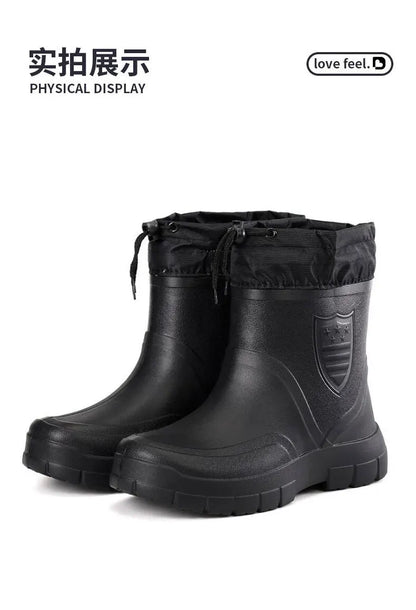 2025 Stivali da neve da uomo Outdoor Pesca impermeabile Stivaletti invernali caldi per uomo Taglie forti Suola spessa antiscivolo 2025