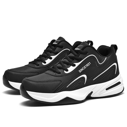 Scarpe da corsa sportive da uomo Scarpe da ginnastica casual morbide da passeggio all'aperto Sneaker in pelle di design di moda Tennis da uomo impermeabile Masculina