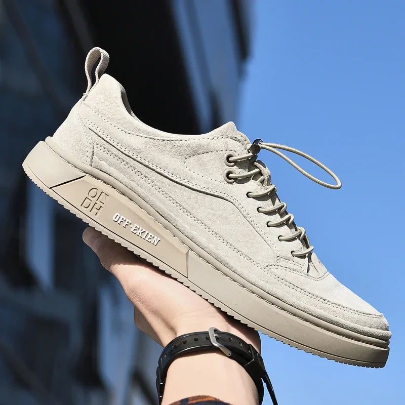 Scarpe da uomo moda Mocassini in vera pelle Traspirante Autunno stringate comode scarpe casual Scarpe da ginnastica da uomo all'aperto