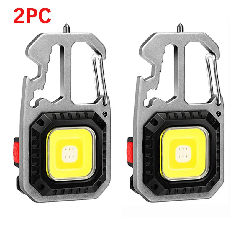 Mini COB LED Light Ultra Light Portachiavi Piccola Torcia Elettrica Luce da Lavoro Luce Forte COB Ultra Light Torcia Elettrica Portatile