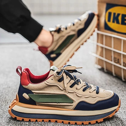 2025 Scarpe da ginnastica casual da uomo Scarpe con plateau traspiranti che aumentano l'altezza Nuove scarpe da corsa antiscivolo con suola morbida Scarpe da papà alla moda