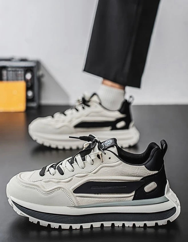 2025 Scarpe da ginnastica casual da uomo Scarpe con plateau traspiranti che aumentano l'altezza Nuove scarpe da corsa antiscivolo con suola morbida Scarpe da papà alla moda