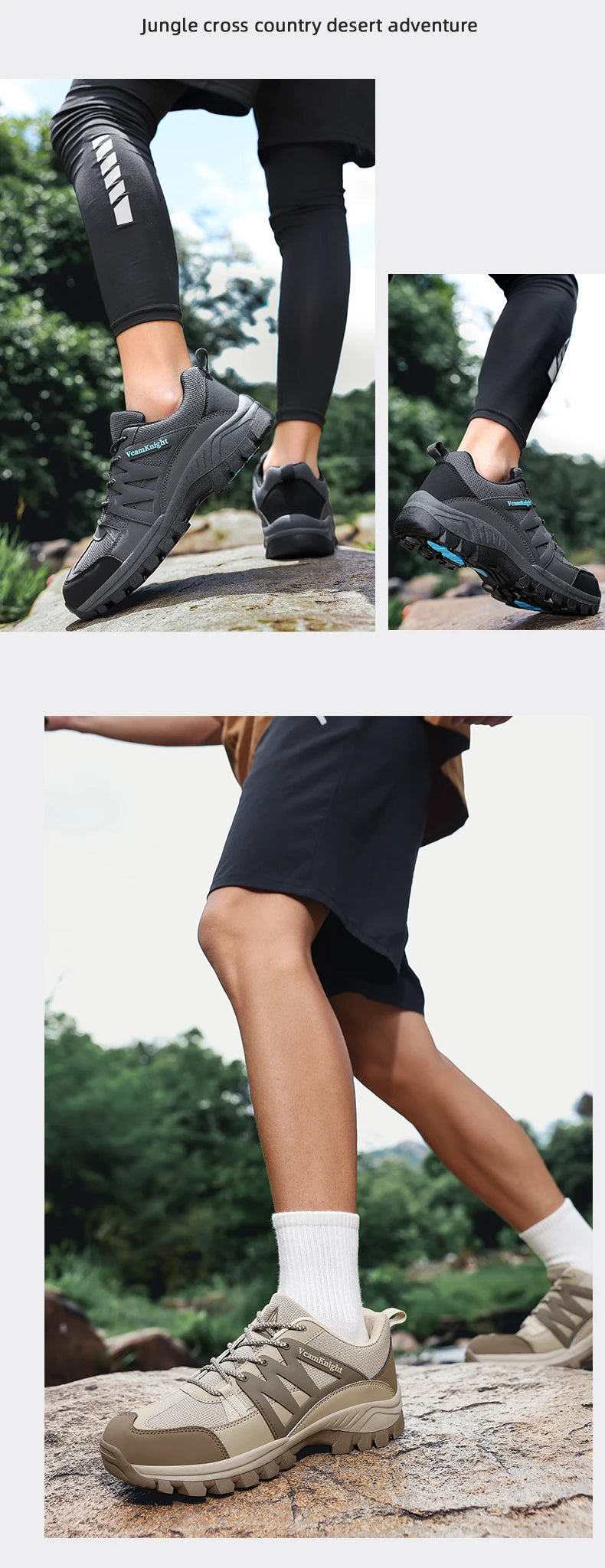 Scarpe casual da uomo Sneakers da montagna Antiscivolo Inverno Moda Pelle Outdoor Off-Road Trail Running Calzature Low Top Primavera Autunno