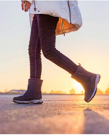Stivali da uomo Scarpe invernali da uomo Stivali da neve caldi Scarpe calde da uomo a metà polpaccio Stivali invernali in peluche spesso per uomo Scarpe da donna in cotone