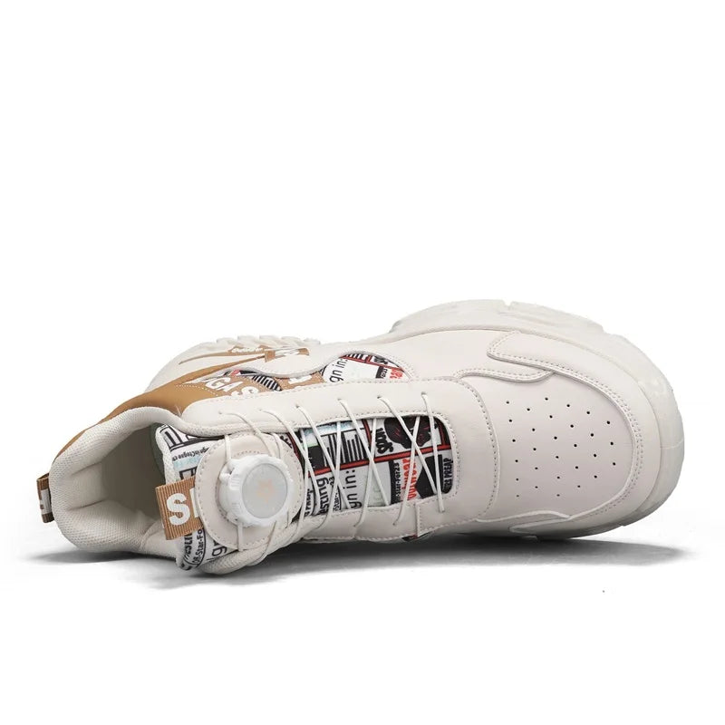 Nuove scarpe da skateboard da uomo Scarpe da ginnastica con piattaforma da viaggio Comode scarpe stringate alla moda Casual 2025 Nuovo autunno Aumento di altezza all'aperto No