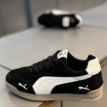 Scarpe da lavoro casual da uomo Autunno Inverno Antiscivolo Leggere Fondo morbido Sport alla moda per il tempo libero Scarpe da tavolo Dequn di marca